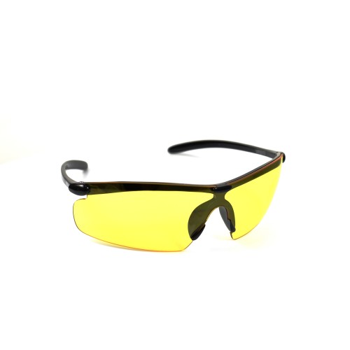 Black Sports Yellow Lenses  for Low-Light Conditions